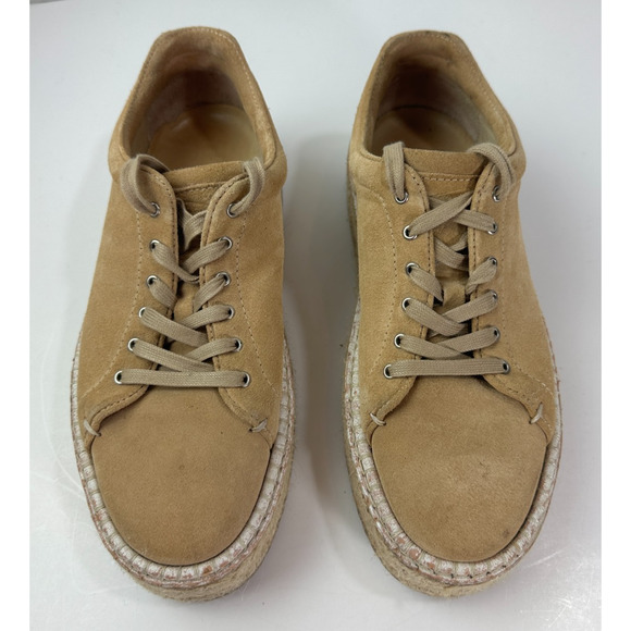 Rag & Bone Kent Platform Espadrille Suede Sneakers Dune Women's Size 37 US 7 - Picture 9 of 11